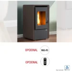 Estufa de pellet Mignon 7kW marrón Stove Canadian - Imagen 3