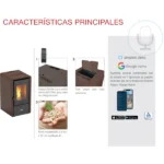 Estufa de pellet Mignon 7kW marrón Stove Canadian - Imagen 2