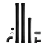 Estufa de pellet hermética Next 9kW gris Stove Canadian - Imagen 4